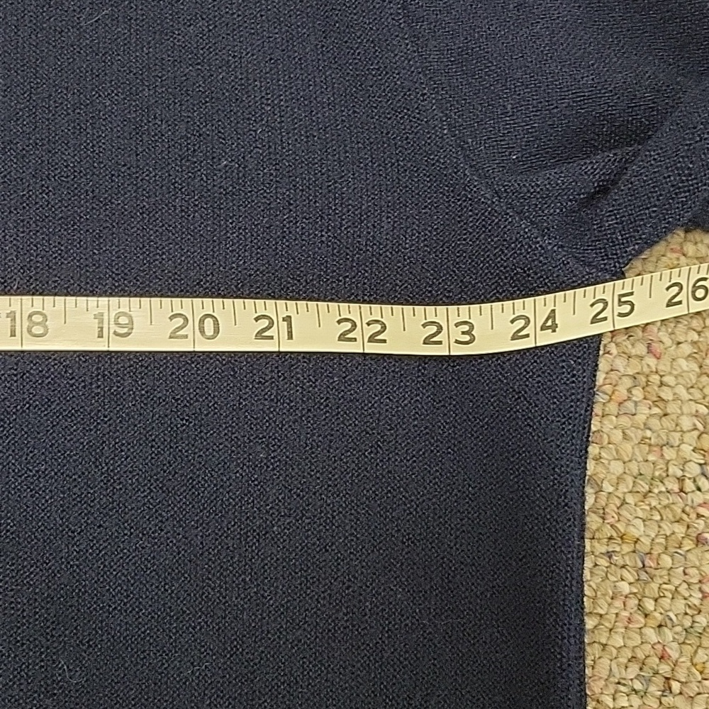 Lacoste Men's Dark Blue V-Neck Sweater, Sz XL Grandpa, Vintage - Picture 5 of 6